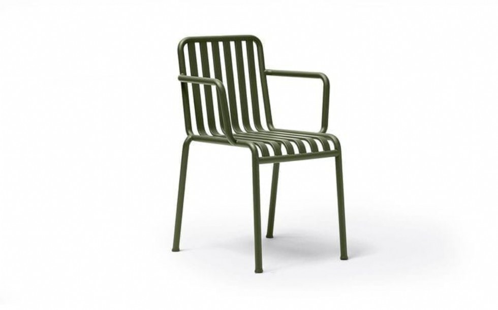 Kodu: 18998 - Yeşil Metal Demir Sandalye Kolçaklı Demir Sandalye İç Dış Mekan