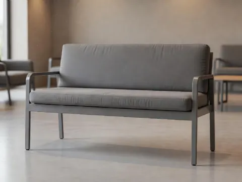 Gri Renk Metal Sedir Modeli