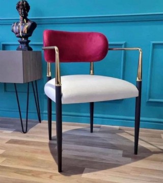 Lüks Metal Sandalye Modern Tasarım Krom Siyah Beyaz Bordo Renkler