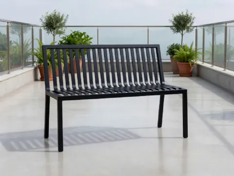 Siyah Metal Bahçe Sediri